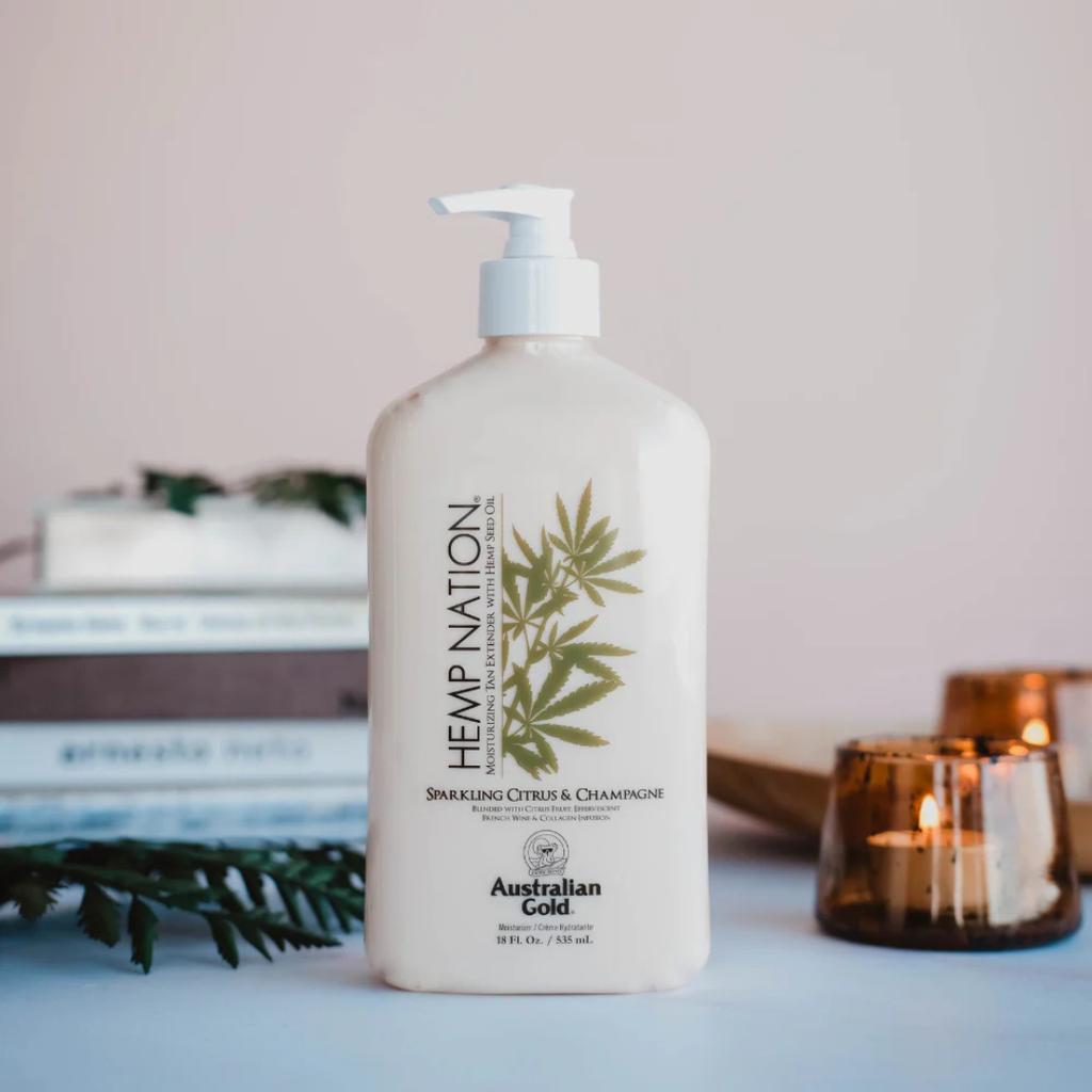 Hemp Nation Moisturizing Tan Extender - Sparkling Citrus & Champagne  535 ml.