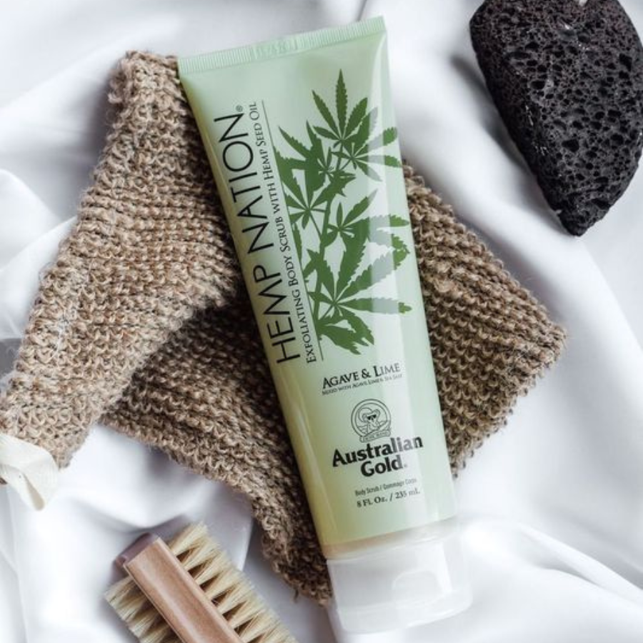 Hemp Nation Exfoliating Body Scrub - Agave & Lime 235 ml.